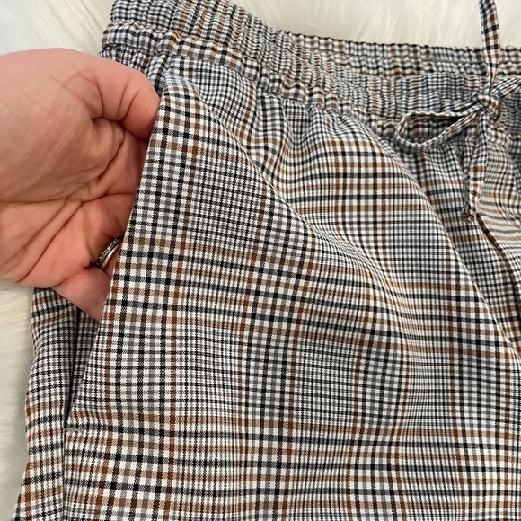 H&M | Pull on drawstring plaid trousers - Size small - Picture 9 of 11